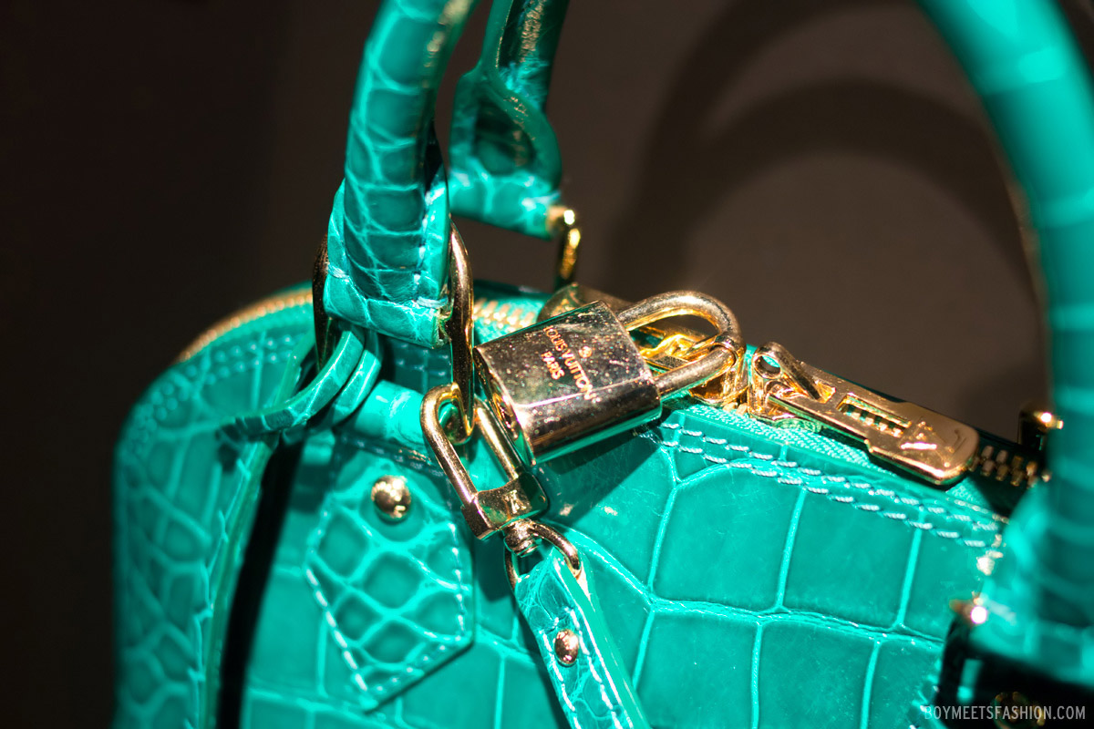 Handbags Louis Vuitton Louis Vuitton Alma Bb in Emerald Green Crocodile